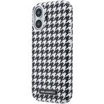 Karl Lagerfeld PU Houndstooth Resin Plate MagSafe kryt pre iPhone 17, čierny