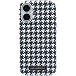 Karl Lagerfeld PU Houndstooth Resin Plate MagSafe kryt pre iPhone 17, čierny
