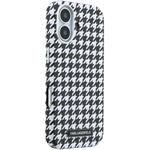 Karl Lagerfeld PU Houndstooth Resin Plate MagSafe kryt pre iPhone 17, čierny