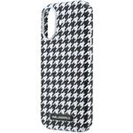 Karl Lagerfeld PU Houndstooth Resin Plate MagSafe kryt pre iPhone 17, čierny
