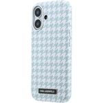Karl Lagerfeld PU Houndstooth Resin Plate MagSafe kryt pre iPhone 17, modrý