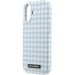 Karl Lagerfeld PU Houndstooth Resin Plate MagSafe kryt pre iPhone 17, modrý