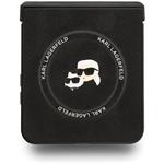 Karl Lagerfeld PU Karl and Choupette Heads Magnetic kryt pre Samsung Galaxy Z Flip 7, čierny