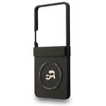 Karl Lagerfeld PU Karl and Choupette Heads Magnetic kryt pre Samsung Galaxy Z Flip 7, čierny