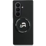 Karl Lagerfeld PU Karl and Choupette Heads Magnetic kryt pre Samsung Galaxy Z Fold 7, čierny