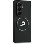 Karl Lagerfeld PU Karl and Choupette Heads Magnetic kryt pre Samsung Galaxy Z Fold 7, čierny