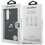 Karl Lagerfeld PU Karl and Choupette Heads Magnetic kryt pre Samsung Galaxy Z Fold 7, čierny