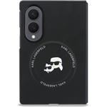 Karl Lagerfeld PU Karl and Choupette Heads Magnetic kryt pre Samsung Galaxy Z Fold 8, čierny