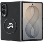 Karl Lagerfeld PU Karl and Choupette Heads Magnetic kryt pre Samsung Galaxy Z Fold 8, čierny