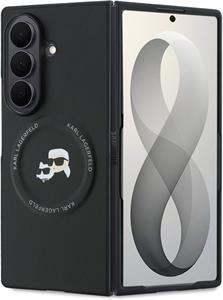Karl Lagerfeld PU Karl and Choupette Heads Magnetic kryt pre Samsung Galaxy Z Fold 8 Ultra, čierny