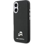 Karl Lagerfeld PU Karl and Choupette Heads Pins MagSafe kryt pre iPhone 17, čierny