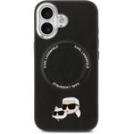 Karl Lagerfeld PU Karl and Choupette Heads Pins MagSafe kryt pre iPhone 17, čierny