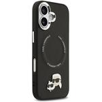 Karl Lagerfeld PU Karl and Choupette Heads Pins MagSafe kryt pre iPhone 17, čierny