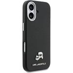 Karl Lagerfeld PU Karl and Choupette Heads Pins MagSafe kryt pre iPhone 17, čierny