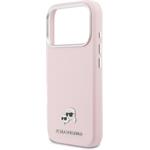 Karl Lagerfeld PU Karl and Choupette Heads Pins MagSafe kryt pre iPhone 17 Pro Max, ružový