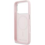 Karl Lagerfeld PU Karl and Choupette Heads Pins MagSafe kryt pre iPhone 17 Pro Max, ružový