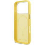 Karl Lagerfeld PU Karl and Choupette Heads Pins MagSafe kryt pre iPhone 17 Pro Max, žltý