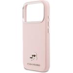 Karl Lagerfeld PU Karl and Choupette Heads Pins MagSafe kryt pre iPhone 17 Pro, ružový