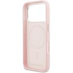 Karl Lagerfeld PU Karl and Choupette Heads Pins MagSafe kryt pre iPhone 17 Pro, ružový