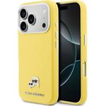 Karl Lagerfeld PU Karl and Choupette Heads Pins MagSafe kryt pre iPhone 17 Pro, žltý