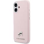 Karl Lagerfeld PU Karl and Choupette Heads Pins MagSafe kryt pre iPhone 17, ružový