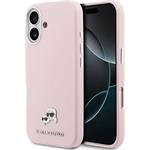 Karl Lagerfeld PU Karl and Choupette Heads Pins MagSafe kryt pre iPhone 17, ružový