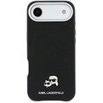 Karl Lagerfeld PU Karl and Choupette Heads Pins MagSafe kryt pre iPhone Air, čierny
