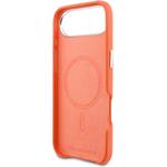 Karl Lagerfeld PU Karl and Choupette Heads Pins MagSafe kryt pre iPhone Air, oranžový