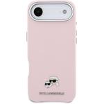 Karl Lagerfeld PU Karl and Choupette Heads Pins MagSafe kryt pre iPhone Air, ružový