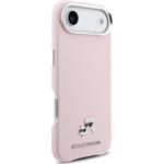 Karl Lagerfeld PU Karl and Choupette Heads Pins MagSafe kryt pre iPhone Air, ružový