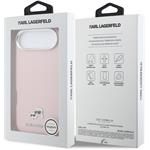 Karl Lagerfeld PU Karl and Choupette Heads Pins MagSafe kryt pre iPhone Air, ružový