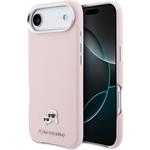 Karl Lagerfeld PU Karl and Choupette Heads Pins MagSafe kryt pre iPhone Air, ružový