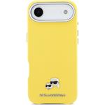 Karl Lagerfeld PU Karl and Choupette Heads Pins MagSafe kryt pre iPhone Air, žltý