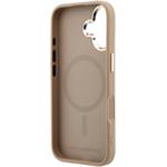 Karl Lagerfeld PU Perforated Gold Dots MagSafe kryt pre iPhone 17, béžový
