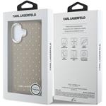 Karl Lagerfeld PU Perforated Gold Dots MagSafe kryt pre iPhone 17, béžový