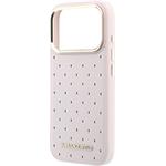 Karl Lagerfeld PU Perforated Gold Dots MagSafe kryt pre iPhone 17 Pro Max, ružový
