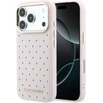 Karl Lagerfeld PU Perforated Gold Dots MagSafe kryt pre iPhone 17 Pro Max, ružový