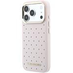 Karl Lagerfeld PU Perforated Gold Dots MagSafe kryt pre iPhone 17 Pro, ružový