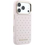 Karl Lagerfeld PU Perforated Gold Dots MagSafe kryt pre iPhone 17 Pro, ružový