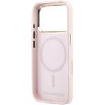 Karl Lagerfeld PU Perforated Gold Dots MagSafe kryt pre iPhone 17 Pro, ružový
