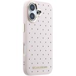 Karl Lagerfeld PU Perforated Gold Dots MagSafe kryt pre iPhone 17, ružový