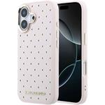 Karl Lagerfeld PU Perforated Gold Dots MagSafe kryt pre iPhone 17, ružový