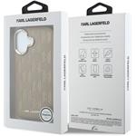 Karl Lagerfeld PU Perforated Monogram MagSafe kryt pre iPhone 17, béžový