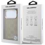 Karl Lagerfeld PU Perforated Monogram MagSafe kryt pre iPhone 17 Pro, béžový