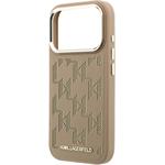 Karl Lagerfeld PU Perforated Monogram MagSafe kryt pre iPhone 17 Pro Max, béžový
