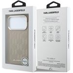 Karl Lagerfeld PU Perforated Monogram MagSafe kryt pre iPhone 17 Pro Max, béžový