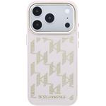 Karl Lagerfeld PU Perforated Monogram MagSafe kryt pre iPhone 17 Pro Max, ružový