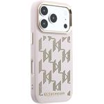 Karl Lagerfeld PU Perforated Monogram MagSafe kryt pre iPhone 17 Pro Max, ružový