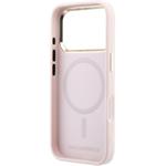 Karl Lagerfeld PU Perforated Monogram MagSafe kryt pre iPhone 17 Pro Max, ružový
