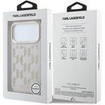 Karl Lagerfeld PU Perforated Monogram MagSafe kryt pre iPhone 17 Pro Max, ružový